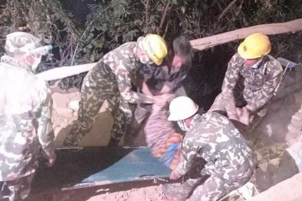 The Nepal Army mobilised its personnel Friday soon after the earthquake to carry out rescue works at the incident site, according to Nepal Army spokesperson Krishna Prasad Bhandari. (PTI Photo)