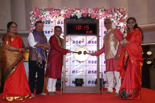 Diwali celebrations at BSE in Mumbai ahead of the Samvat trading muhurat.