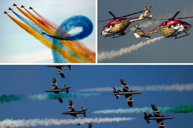 The Dubai Air Show, a prominent biennial event in the aviation industry, is currently underway and will extend until Friday. The airshow which is being held in Dubai, United Arab Emirates, serves as a pivotal platform for aircraft manufacturers and industry stakeholders to showcase their latest innovations and technologies. Numerous key players in the aircraft development sector have gathered to present their cutting-edge equipment, aiming to capture global attention. Among the highlights of the event is the presence of Tejas, Rafale C, Sarang helicopter, among others which are adding to the allure and significance of this mega airshow.