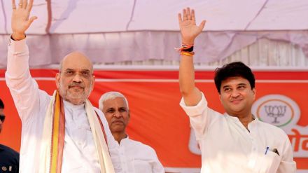 Jyotiraditya Scindia with AMit Shah PTI