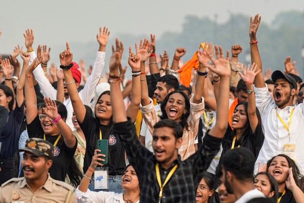 People attend an event marking the culmination of the 'Meri Maati Mera Desh' campaign, in New Delhi. (PTI Photo)
