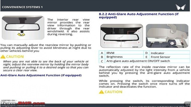 Mahindra XUV700 auto IRVM