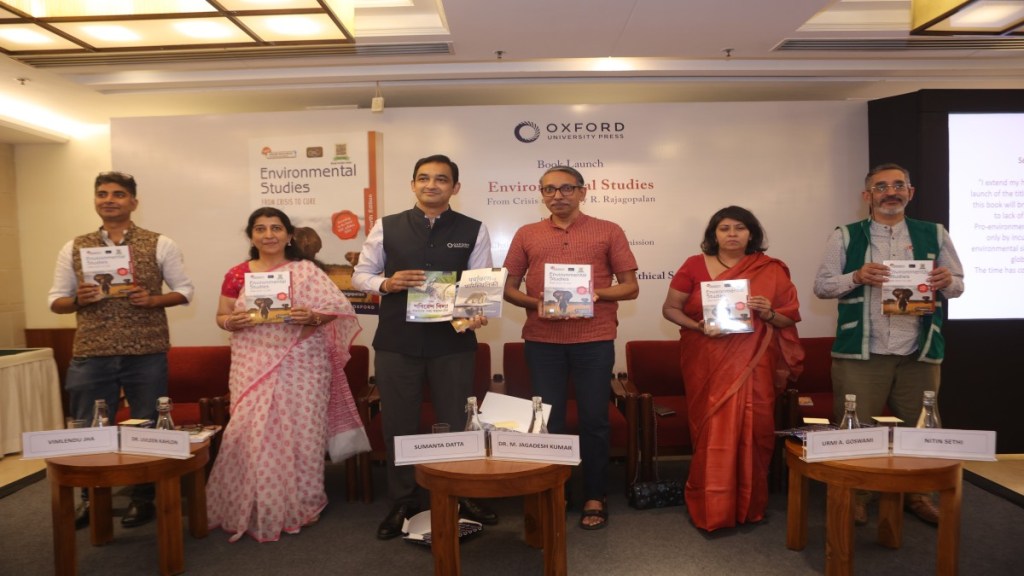 At the book launch event in Delhi, Kumar reaffirmed the UGC's commitment to addressing the mounting urgency of environmental concerns. At the book launch event in Delhi, Kumar reaffirmed the UGC's commitment to addressing the mounting urgency of environmental concerns.