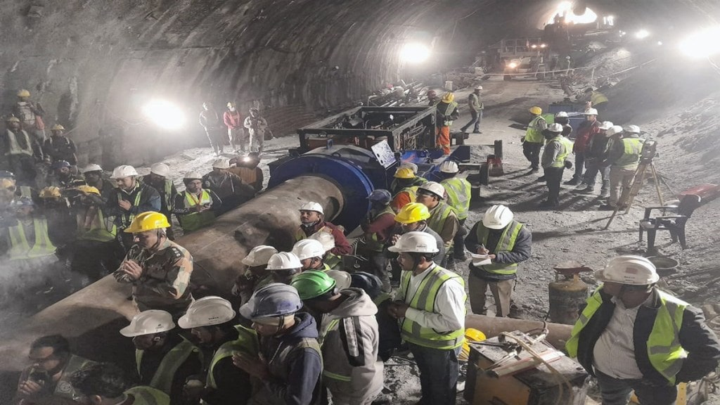 Uttarkashi tunnel collapse: Rescue operations enter sixth day, 21 metres drilled through rubble for trapped workers