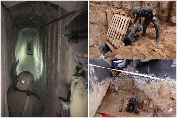 The Israeli military on Wednesday unveiled what it claimed was a Hamas military facility under Gaza's largest hospital, showing what appeared to be a subterranean dormitory to a group of foreign journalists who were given a rare glimpse inside the besieged enclave. Dozens of soldiers escorted journalists through a narrow stone tunnel -- which the military said stretched 150 metres -- to a series of underground bunkers beneath Shifa Hospital in a shattered Gaza City. (Agencies Photo)