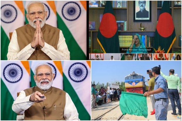 A decade after the signing of a Memorandum of Understanding (MoU) between India and Bangladesh in 2013, the first Indo-Bangla international railway connectivity in Northeast India has been inaugurated. The inauguration was done jointly by Indian Prime Minister Narendra Modi and Bangladesh Premier Sheikh Hasina from New Delhi and Dhaka respectively, with both leaders attending the event virtually. In his inaugural address, Modi highlighted the Indo-Bangla land boundary agreement signed by his government, which had been pending for decades, and the resolution of the maritime boundary issue. (PTI)