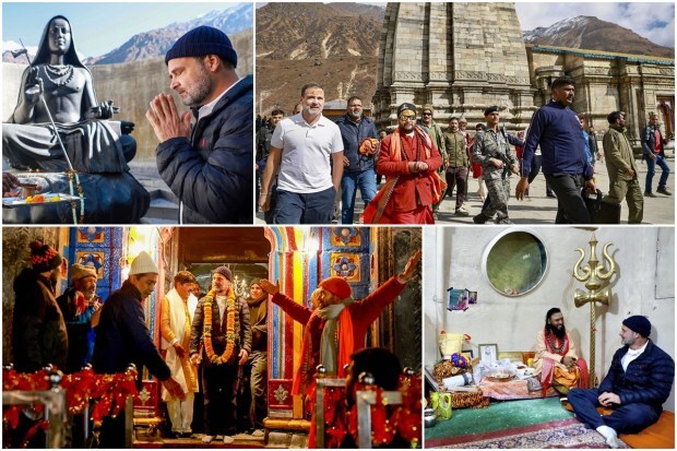Congress leader Rahul Gandhi returned to Delhi a three-day tour of Kedarnath Dham. The former head of the Congress party, embarked on a unique journey at Kedarnath in Uttarakhand on Sunday afternoon for a three-day pilgrimage to the ancient Shiva temple located in the Himalayas, standing tall at an altitude of 11,700 feet. (PTI Photo)