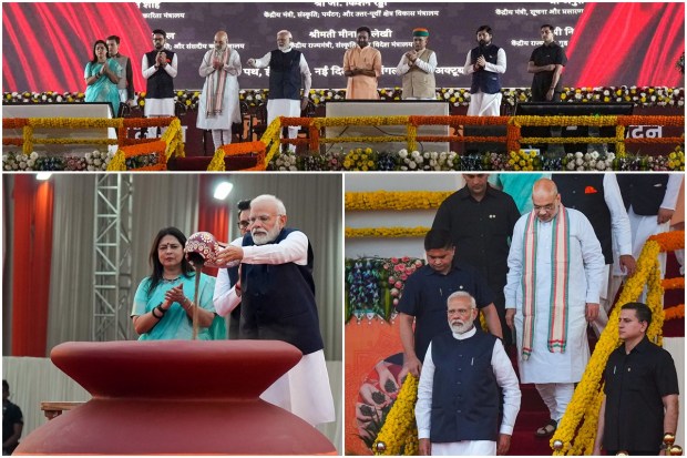 Prime Minister Narendra Modi on Tuesday launched the 'MY Bharat' platform for youths and laid an e-foundation stone of an Amrit Mahotsav Smarak and Amrit Vatika at an event marking the culmination of the 'Meri Maati Mera Desh' campaign and with it, the Azadi Ka Amrit Mahotsav. The prime minister offered soil into the Amrit Kalash during the event held at the Kartavya Path here and applied a 'tilak' on his forehead with the 'mitti'. The Amrit Kalash contains soil brought from different parts of the country.Mera Yuva Bharat (MY Bharat) is an autonomous body which will help set the focus of the government on youth-led development and make the youths