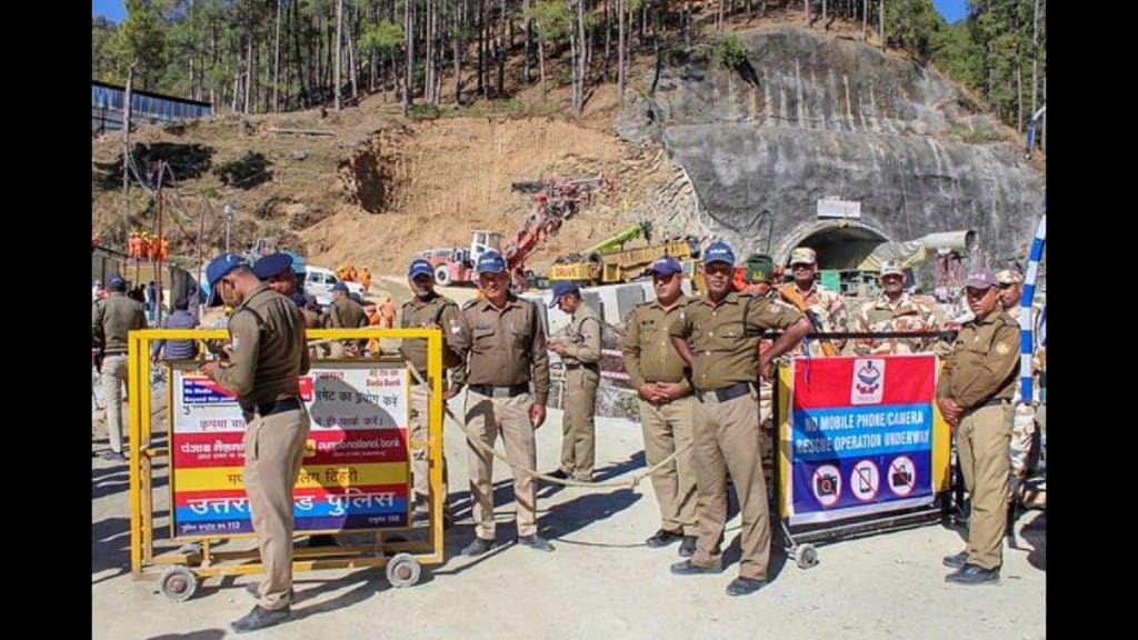Char Dham Project, Char Dham Project news, Uttarkashi's Silkyara Tunnel, Uttarkashi's Silkyara Tunnel collapse, Uttarkashi's Silkyara Tunnel updates, why did Uttarkashi tunnel collapse, Uttarkashi Tunnel collapse, Uttarkashi Tunnel collapse evacuation, Uttarkashi Tunnel rescue efforts,