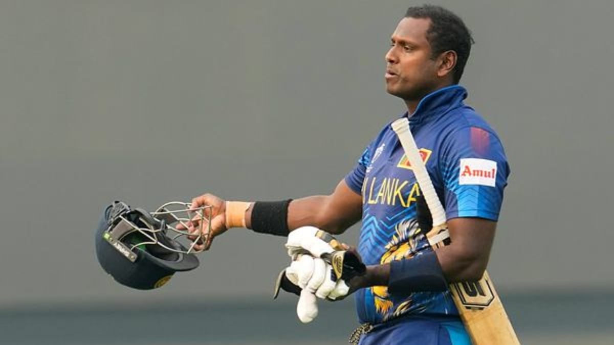Sri Lanka’s Angelo Mathews becomes first international cricketer to be timed out