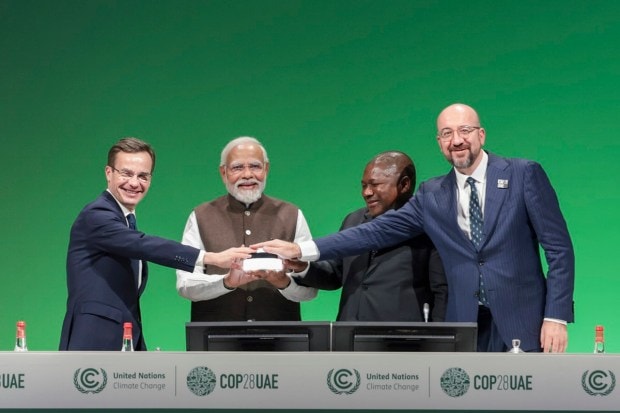 PM modi co-launched LeadIT 2.0, an initiative with Swedish Prime Minister Ulf Kristersson, to co-develop and transfer low-carbon technology and offer financial support for industry transition in developing nations. (PTI photo)