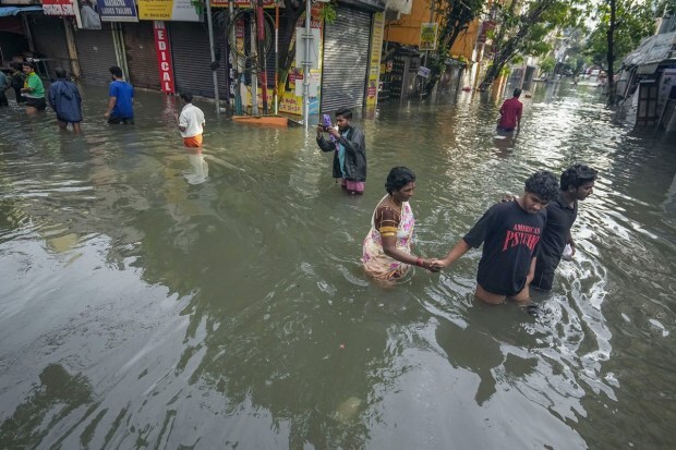 A dozen people died and 11 were injured in various rain-related incidents in and around Chennai, the capital of Tamil Nadu. (PTI Photo)