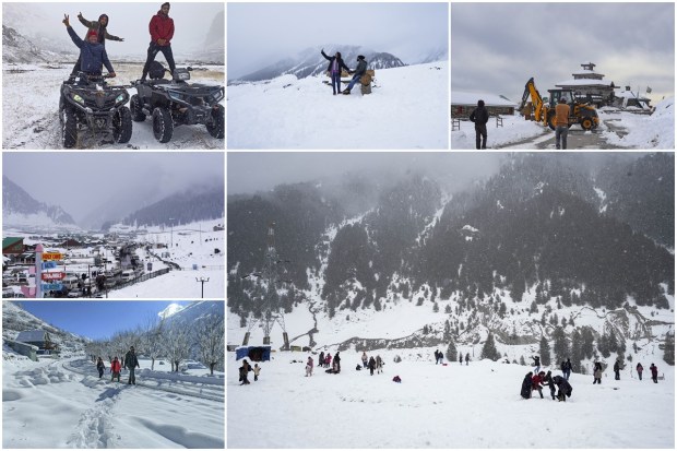 The winter season has arrived in North India, and with it, the snowfall that has transformed the landscape into a white wonderland. Tourists from different parts of the country and abroad have flocked to the Kashmir Valley and Himachal Pradesh to witness the beauty of nature and enjoy various snow activities. The snowfall has also brought relief to the people of these regions, who have been facing a dry spell for the past few months. The snow has replenished the water sources and improved the soil moisture, which is essential for the agriculture and horticulture sectors. (PTI Photo)