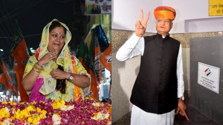 Rajasthan Election Results 2023: Vasundhara Raje gives tough competition to Ashok Gehlot Rajasthan Election Results 2023: Vasundhara Raje gives tough competition to Ashok Gehlot