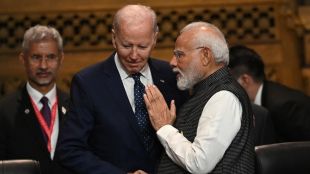 President of the U.S. Joe Biden speaks with Prime Minister of India Narendra Modi at the G20 Summit