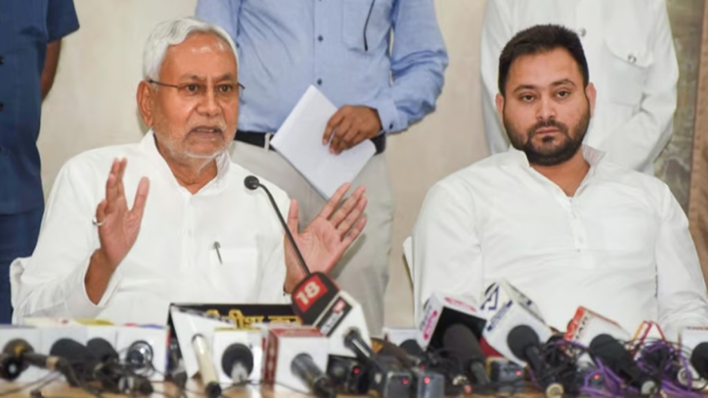Bihar Chief Minister Nitish Kumar and deputy CM Tejashwi Yadav. (PTI Photo/File)