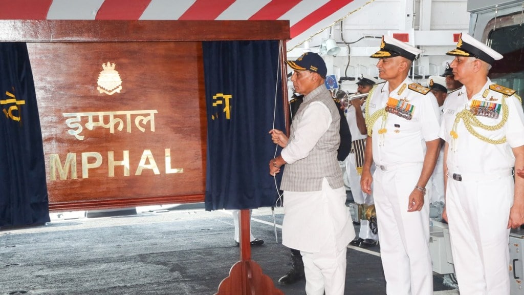 Indian navy, INS Imphal, merchant navy ships, Aatmanirbharta, Naval Staff Admiral R Hari Kumar, Top news, latest news,
