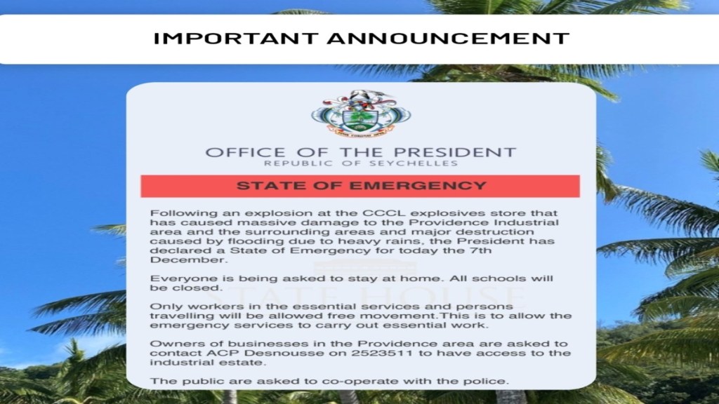 Seychelles, Seychelles floods, Seychelles blasts, seychelles emergency, emergency declaration, world news, international news