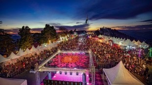 The influx of tourists on the first day of winter Carnival at Ridge in Shimla, on December 25, 2023 (Photo Credit/ PTI)
