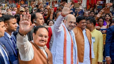 Amit Shah, JP Nadda, Amit shah kolkata, kolkata, Kalighat temple Amit Shah, JP Nadda, Amit shah kolkata, kolkata, Kalighat temple