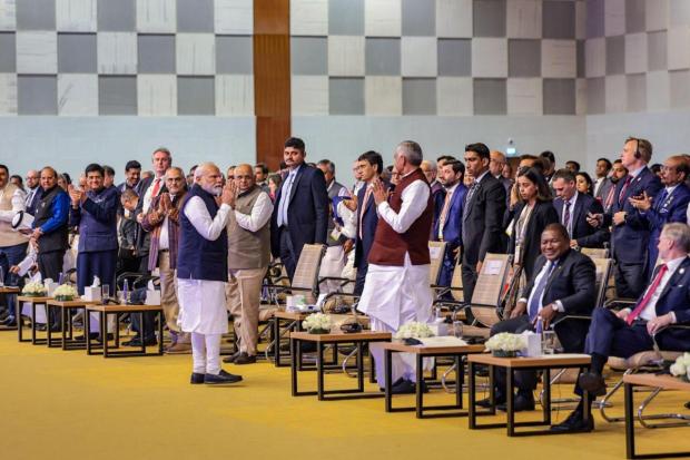 Referring to the 20th anniversary of the Vibrant Gujarat Summit, the Prime Minister remarked that the Summit has showcased new ideas, and created new gateways for investments and returns. (Image/PTI)