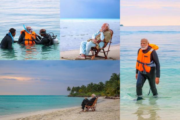 Prime Minister Narendra Modi took to snorkeling to explore the underwater world during his recent trip to Lakshadweep. He shared images of this adventurous experience, describing it as an