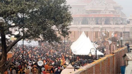Ayodhya: Massive rush of devotees at Ram Temple day after pran pratishtha | Video