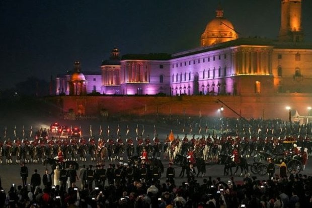The spectators, consisting of both young and old people, cheered as the bands performed, and many also chanted 'Bharat Mata ki Jai' at the end of the ceremony. (Image: PTI)