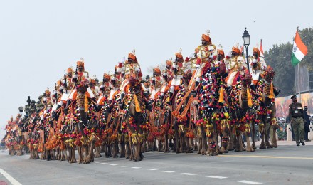 Republic Day Parade 2024: The national capital is all decked up to witness the regimental parades on the famous Kartvya path (Image/@narendramodi) Republic Day Parade 2024: The national capital is all decked up to witness the regimental parades on the famous Kartvya path (Image/@narendramodi)