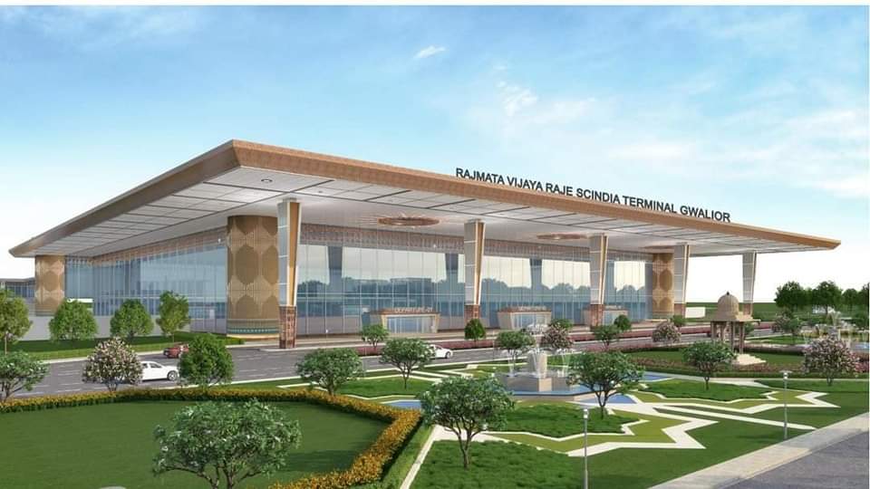 Planned model of Rajmata Vijayaraje Scindia Airport in Gwalior (Image/@MoCA_GoI)