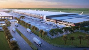 Prototype of Multi-modal cargo hub at Noida International Airport in Jewar (Image/@NIAirport)