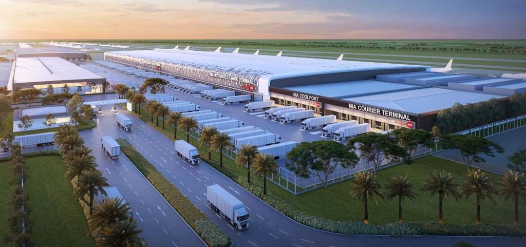 Prototype of Multi-modal cargo hub at Noida International Airport in Jewar (Image/@NIAirport)