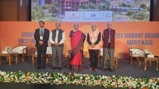 FM delivered the Keynote Address at a Seminar on 'Gift City - An Aspiration of Modern India' (Image/@nsitharaman )