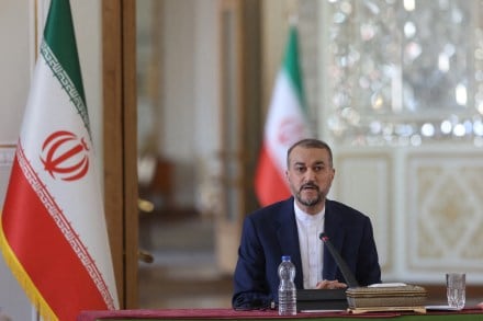 Iranian Foreign Minister Hossein Amirabdollahian speaks during a news conference in Tehran, Iran (Image/Reuters)