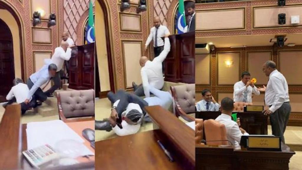 Mohamed Muizzu,Maldives India relations,India Maldives tension,Maldives Parliament,Shaheem Abdul Hakeem,Viral Video