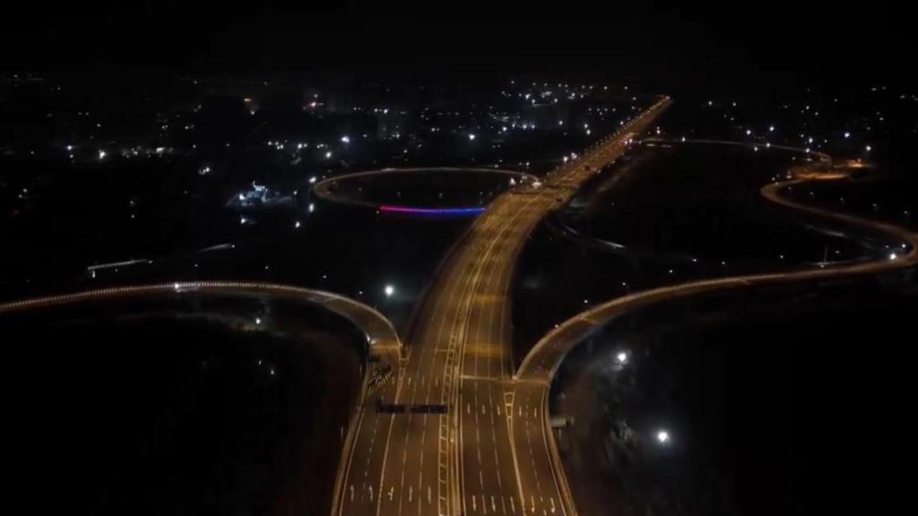 Mumbai trans Harbour link, Night view of MTHL, Anand Mahindra, Mumbai MTHL Opening, Mumbai News, pm modi, MTHL inauguration