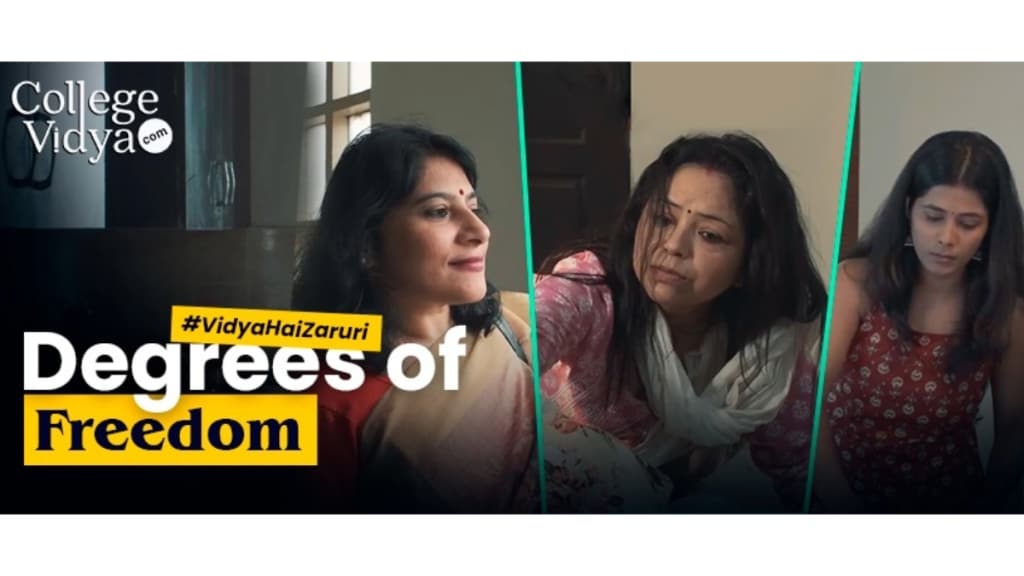 The short film chooses the hashtag #VidyaHaiZaruri to talk about how education can play an important role in a woman's life