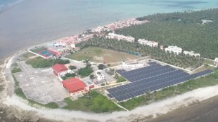 Region's first on-grid solar project has a state-of-the-art Battery Energy Storage System (BESS) technology (Image/Narendra Modi)