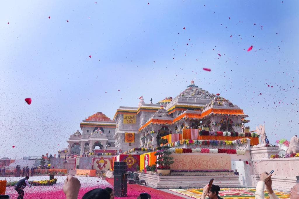 Ayodhya tops as the most searched with a whopping 585 per cent surge in searches and as high (Image/@UPGovt)