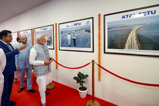 As per the officials, the bridge will also enhance connectivity between Mumbai Port, situated in the southern part of the city, and Jawaharlal Nehru Port, a crucial trade facility located in Nhava Sheva within the neighboring Raigad district. (Image: PTI)