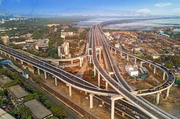 Atal Bihari Vajpayee Sewri-Nhava Sheva Atal Setu ahead of its inauguration. (Image: PTI)