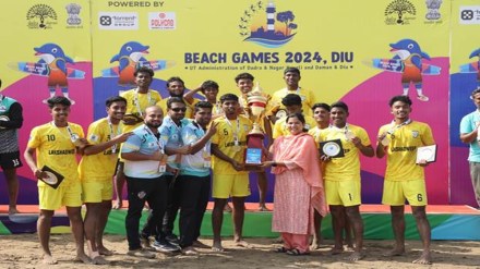 With 1404 athletes under the age of 21 representing 28 states and Union Territories, the Diu Beach Games 2024 became a spectacle of diverse sporting excellence. (Image: Ministry of Youth Affairs and Sports/PIB)