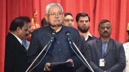 Nitish Kumar, Bihar, Nitish Kumar, Nitish Kumar oath ceremony, Nitish Kumar 9th Time Bihar CM,Nitish Kumar after oath ceremony, NDA, JDU, India bloc, Bihar news, oath ceremony, Bihar bjp, Vijay Kumar Sinha, nda govt, Vijay Kumar Sinha bihar, Vijay Kumar Sinha oath