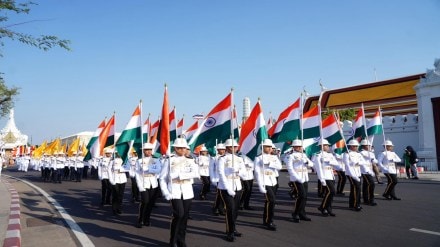 The ceremony was preceded by a vibrant parade featuring participants from various parts of Thailand. (Image: The Indian Ambassy in Thailand)