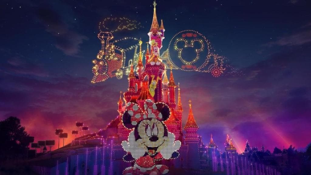 drone show, drone work, drones, disneyland, disneyland paris