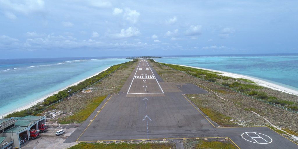 Spice Jet and  Fly19 have already got the necessary clearances for flight operations to Lakshadweep’s Agatti Island (Image/@AAI_Official)