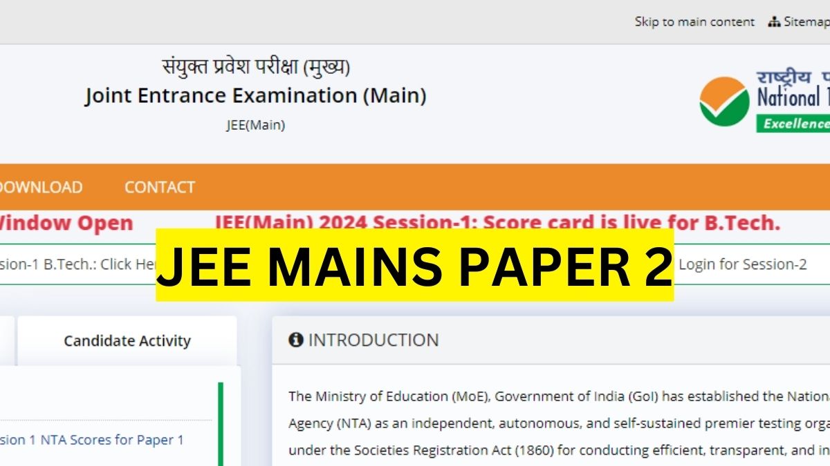 JEE Mains Paper 2 Result LIVE: NTA to release scorecards soon