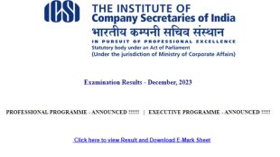 ICSI CS Result December 2023: Scorecards out