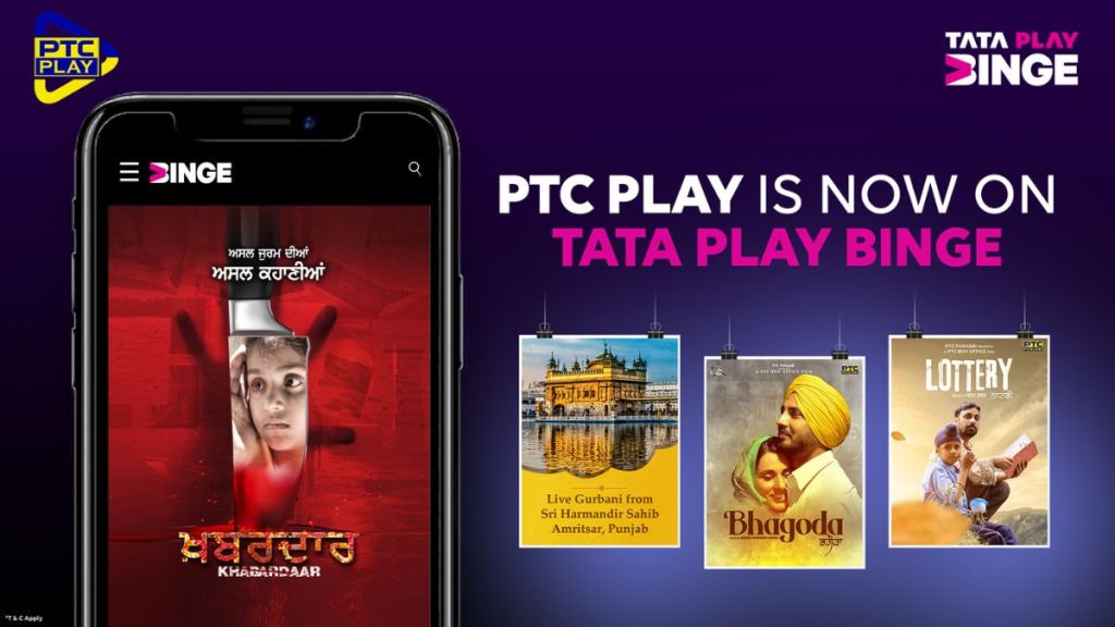 PTC Play will join other OTT platforms on Tata Play Binge PTC Play will join other OTT platforms on Tata Play Binge