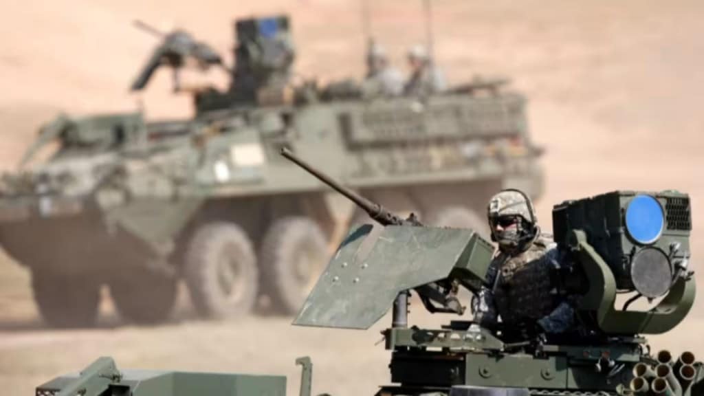 Stryker armored fighting vehicles